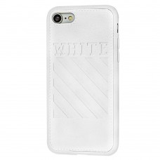Чехол для iPhone 7 / 8 off-white leather белый