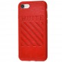 Чохол для iPhone 7 / 8 off-white leather червоний