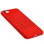 Чехол для iPhone 7 / 8 off-white leather красный