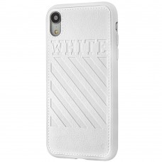 Чохол для iPhone Xr off-white leather білий