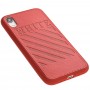 Чехол для iPhone Xr off-white leather красный