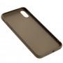 Чохол Carbon New для iPhone Xs Max світло-коричневий