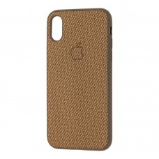 Чохол Carbon New для iPhone Xr світло-коричневий
