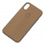 Чохол Carbon New для iPhone Xr світло-коричневий