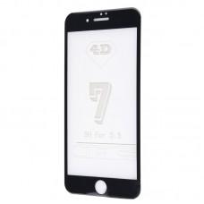 Захисне скло 4D для iPhone 7 Plus Full Screen чорний (OEM)