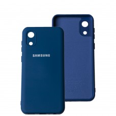 Чохол для Samsung Galaxy A03 Core (A032) Silicone Full camera синій