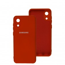 Чехол для Samsung Galaxy A03 Core (A032) Silicone Full camera красный