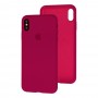 Чехол для iPhone Xs Max Silicone Full rose red