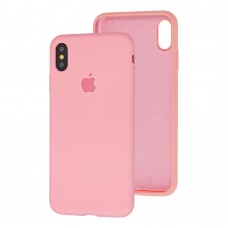 Чехол для iPhone Xs Max Silicone Full розовый / pink 