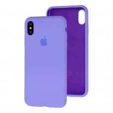 Чохол для iPhone Xs Max Silicone Full світло-фіолетовий