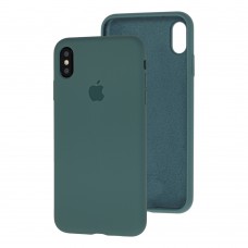 Чохол для iPhone Xs Max Silicone Full зелений / pine green