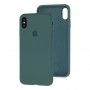 Чохол для iPhone Xs Max Silicone Full зелений / pine green