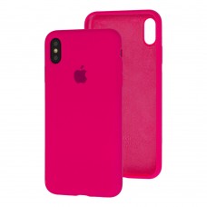 Чехол для iPhone Xs Max Silicone Full bright pink