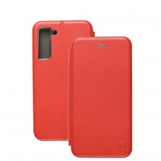 Чехол книжка Premium для Samsung Galaxy S21 FE (G990) красный