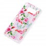 Чехол для Samsung Galaxy S8+ (G955) Блестки вода светло-розовый "фламинго и кактусы"