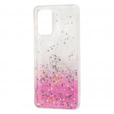 Чехол для Samsung Galaxy A32 (A325) Wave confetti white / pink