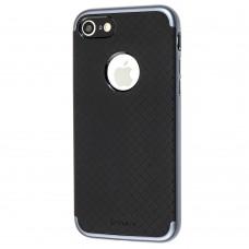 Чехол противоударный iPaky для iPhone 7 / 8 черно серебряный