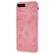 Чохол для iPhone 7 Plus / 8 Plus Mickey Mouse leather рожевий