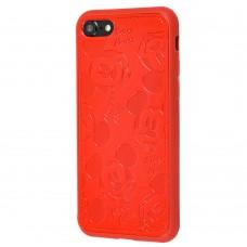 Чехол для iPhone 7 / 8 Mickey Mouse leather красный