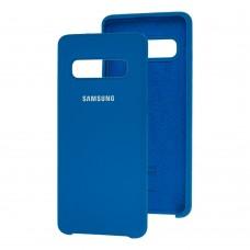 Чехол для Samsung Galaxy S10 (G973) Silky Soft Touch синий