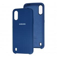 Чехол для Samsung Galaxy A01 (A015) Silky Soft Touch синий