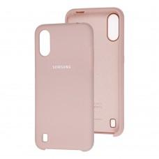 Чехол для Samsung Galaxy A01 (A015) Silky Soft Touch розовый песок