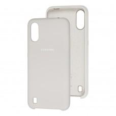 Чехол для Samsung Galaxy A01 (A015) Silky Soft Touch серый