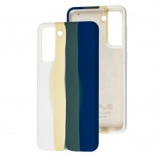 Чехол для Samsung Galaxy S21 (G991) Wave Rainbow green