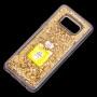 Чехол для Samsung Galaxy S8 (G950) Блестки вода золотистый "духи"