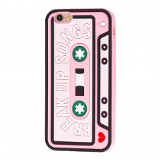 3D чехол Retro для iPhone 6 кассета розовый