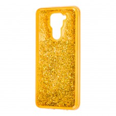 Чехол для Xiaomi Redmi Note 9 Sparkle glitter золотистый