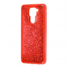 Чехол для Xiaomi Redmi Note 9 Sparkle glitter красный