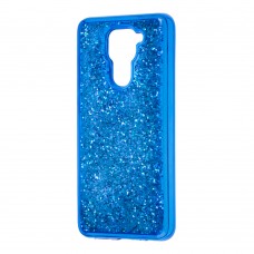 Чехол для Xiaomi Redmi Note 9 Sparkle glitter синий
