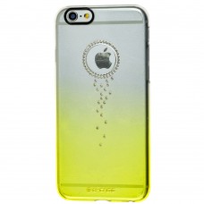 Чехол G-Case Fashion для iPhone 6 со стразами желто прозрачный
