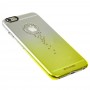 Чохол G-Case Fashion для iPhone 6 із стразами жовто прозорий