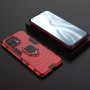 Чехол для Xiaomi Mi 11 Lite Transformer Ring ударопрочный с кольцом красный