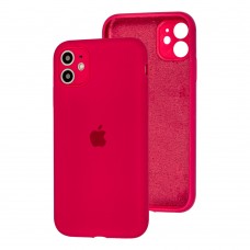 Чохол для iPhone 11 Silicone Slim Full camera rose red