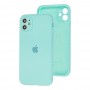 Чохол для iPhone 11 Silicone Slim Full camera sea blue