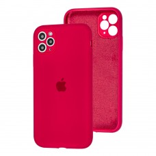 Чехол для iPhone 11 Pro Max Silicone Slim Full camera rose red
