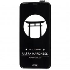 Защитное стекло для iPhone Xr / 11 Japan Airbag HD черное (OEM)