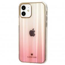 Чохол для iPhone 12 / 12 Pro Aurora classic glass рожевий