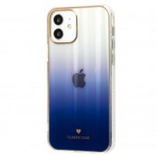 Чехол для iPhone 12 / 12 Pro Aurora classic glass синий