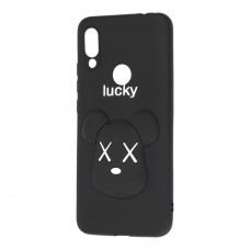Чехол для Xiaomi Redmi 7 "мишка Lucky" черный