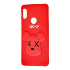 Чохол для Xiaomi Redmi Note 5 / Note 5 Pro "ведмедик Lucky" червоний