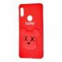 Чехол для Xiaomi Redmi Note 5 / Note 5 Pro "мишка Lucky" красный