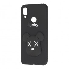 Чехол для Xiaomi Redmi Note 7 "мишка Lucky" черный