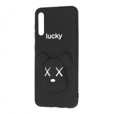 Чехол для Samsung Galxy A50 (A505) "мишка Lucky" черный
