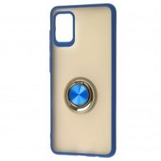 Чехол для Samsung Galaxy A31 (A315) LikGus Maxshield Magnetic Ring синий