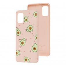 Чехол для Samsung Galaxy A31 (A315) Wave Fancy avocado / pink sand