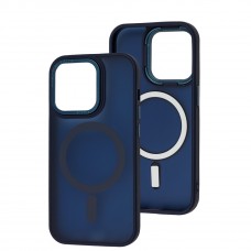 Чехол для iPhone 14 Pro Space color MagSafe синий